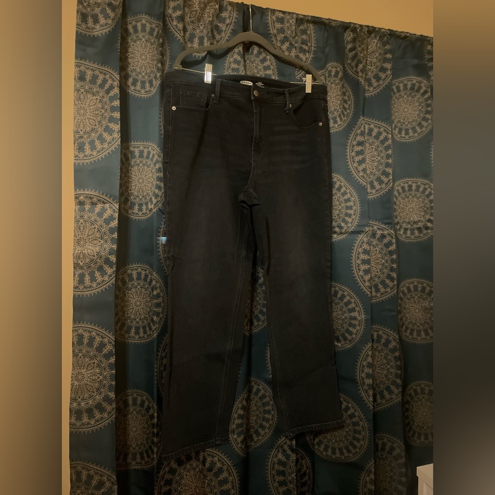 Old Navy Dark Denim Power Slim Straight Jeans